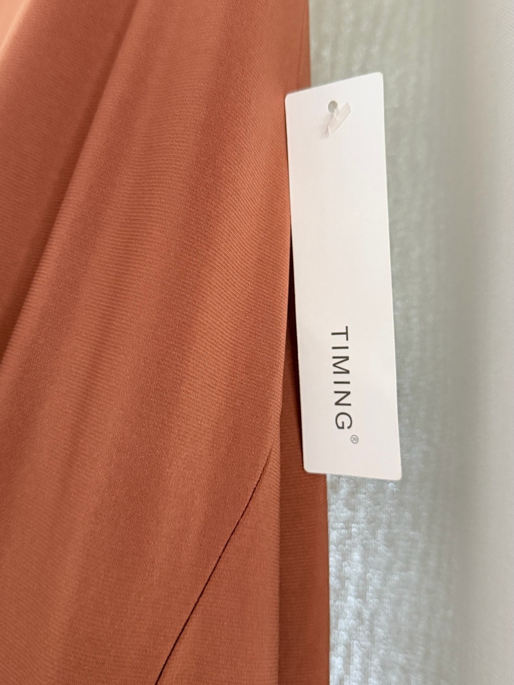 Timing Rust-Brown Maxi Slip Dress with Side Slit - Picture 8 of 11
